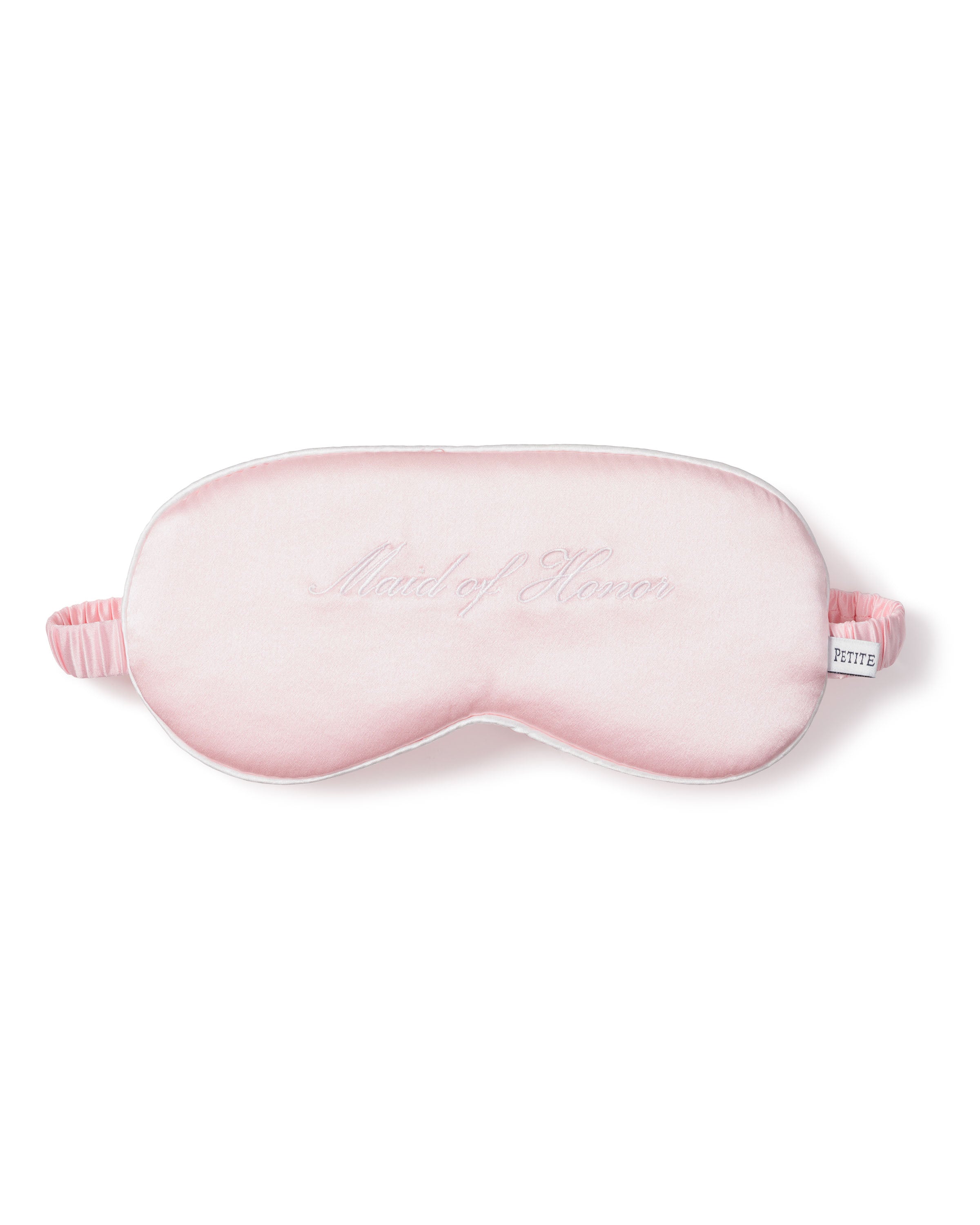 Women's Silk 'Maid of Honor' Sleep Mask in Pink#Color_Pink