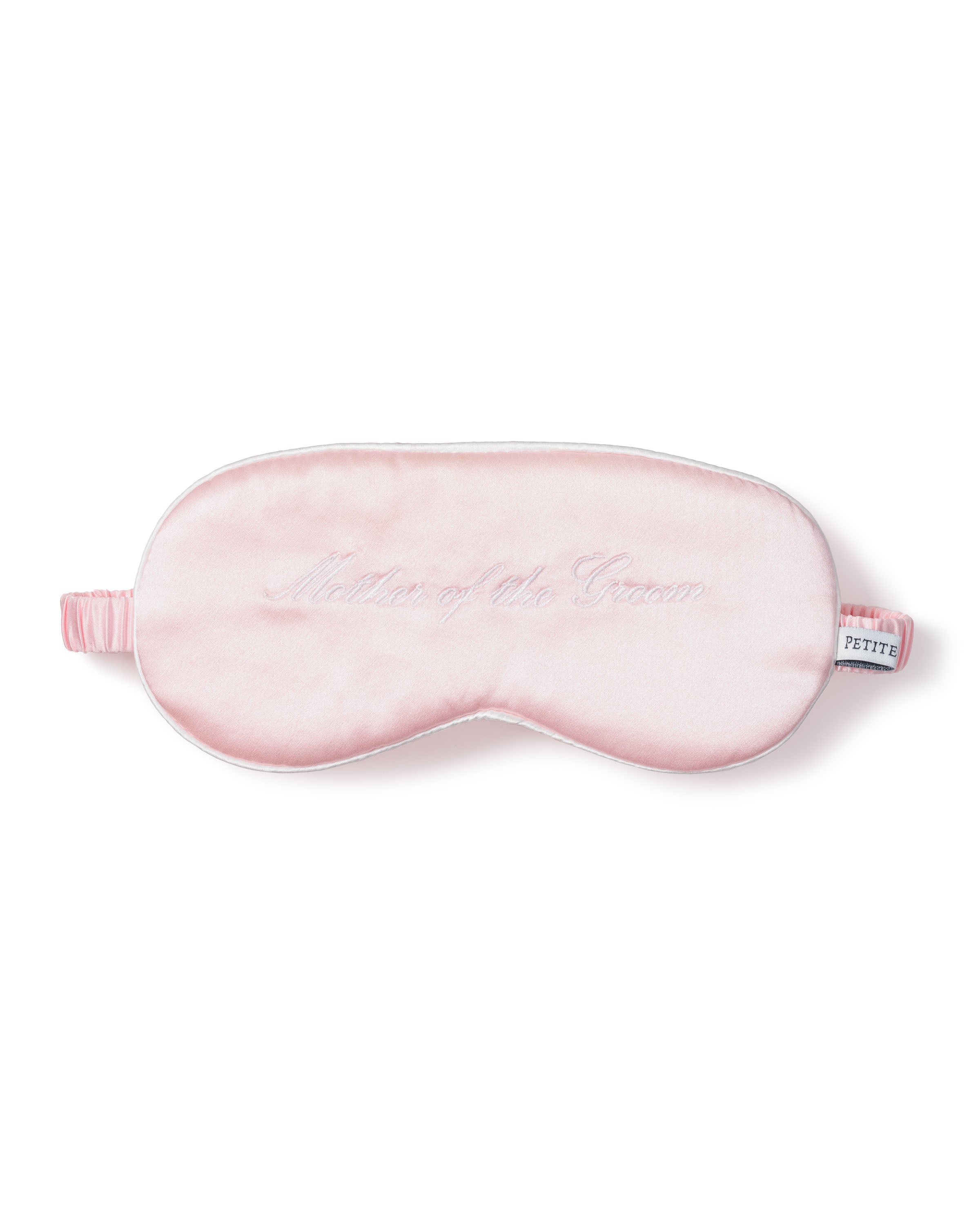 Women's Silk 'Mother of the Groom' Sleep Mask in Pink#Color_Pink