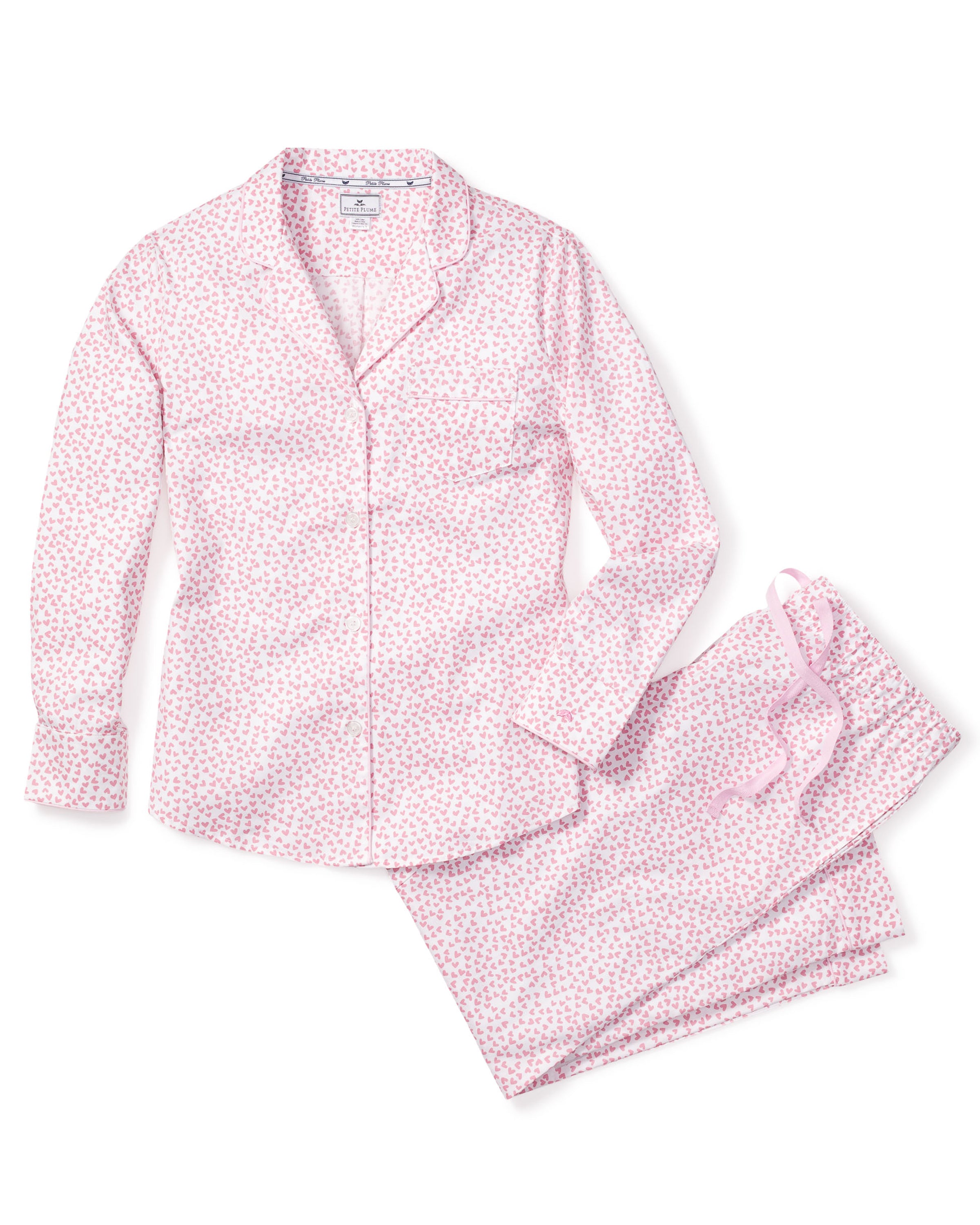 Women's Twill Pajama Set in Sweethearts in Sweethearts #Color_Sweethearts