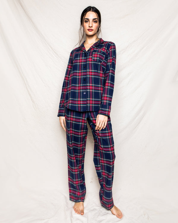 Women's Brushed Cotton Pajama Set in Windsor Tartan