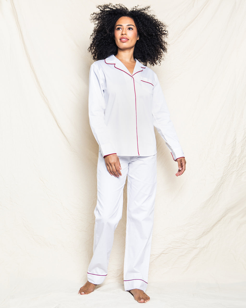 Women's Red White & Green Cotton Pajamas