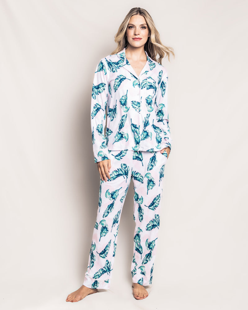 Women's Pima Pajama Set in St. Tropez Palms