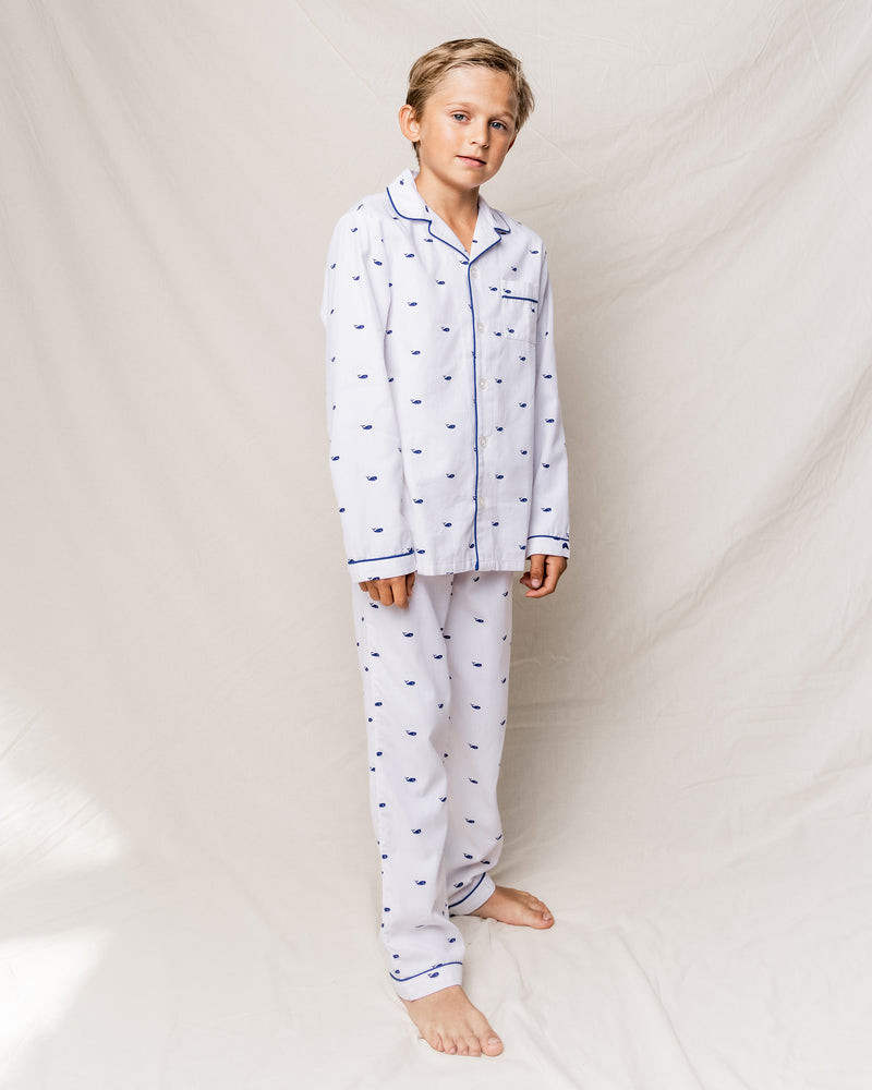 Kid's Twill Whales Pajama Set
