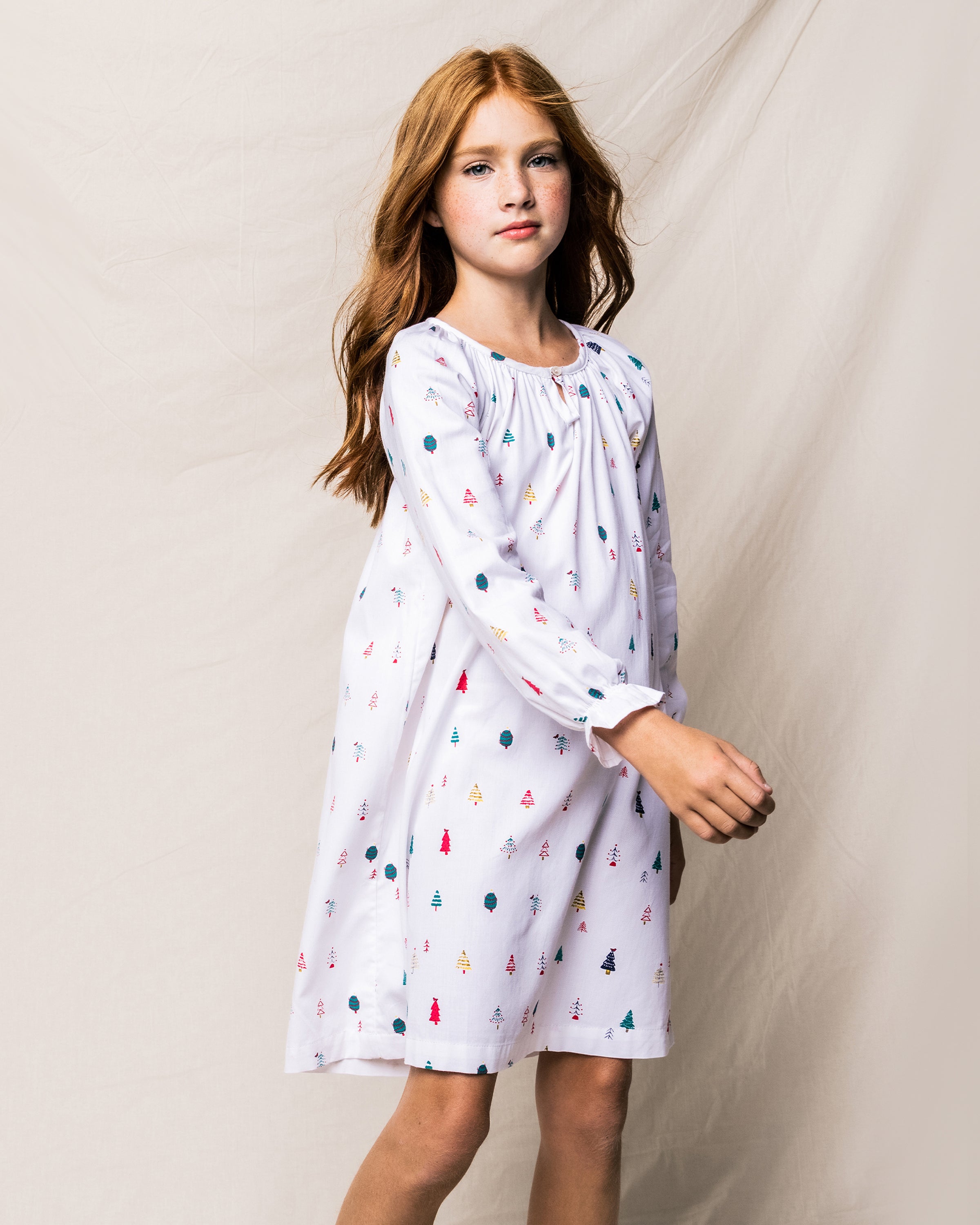 Girl's Twill Delphine Nightgown in Merry Trees in Merry Trees#Color_Merry Trees
