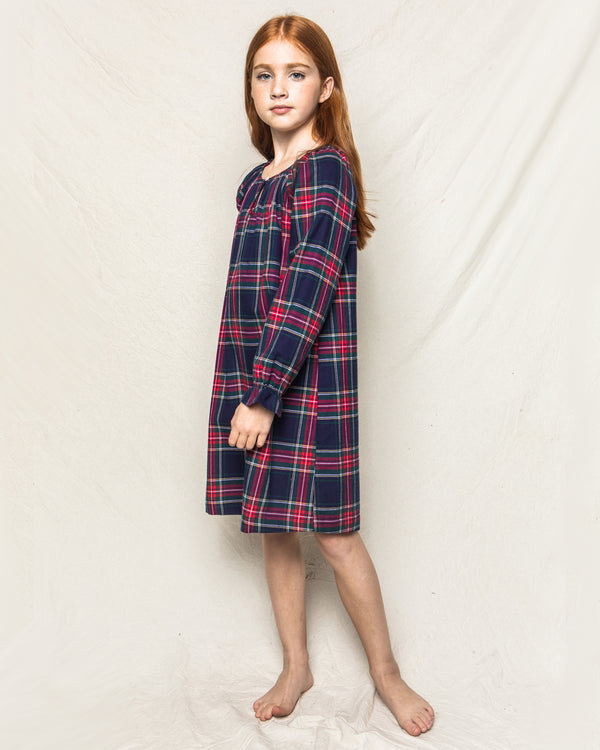 Girl's Brushed Cotton Delphine Nightgown in Windsor Tartan