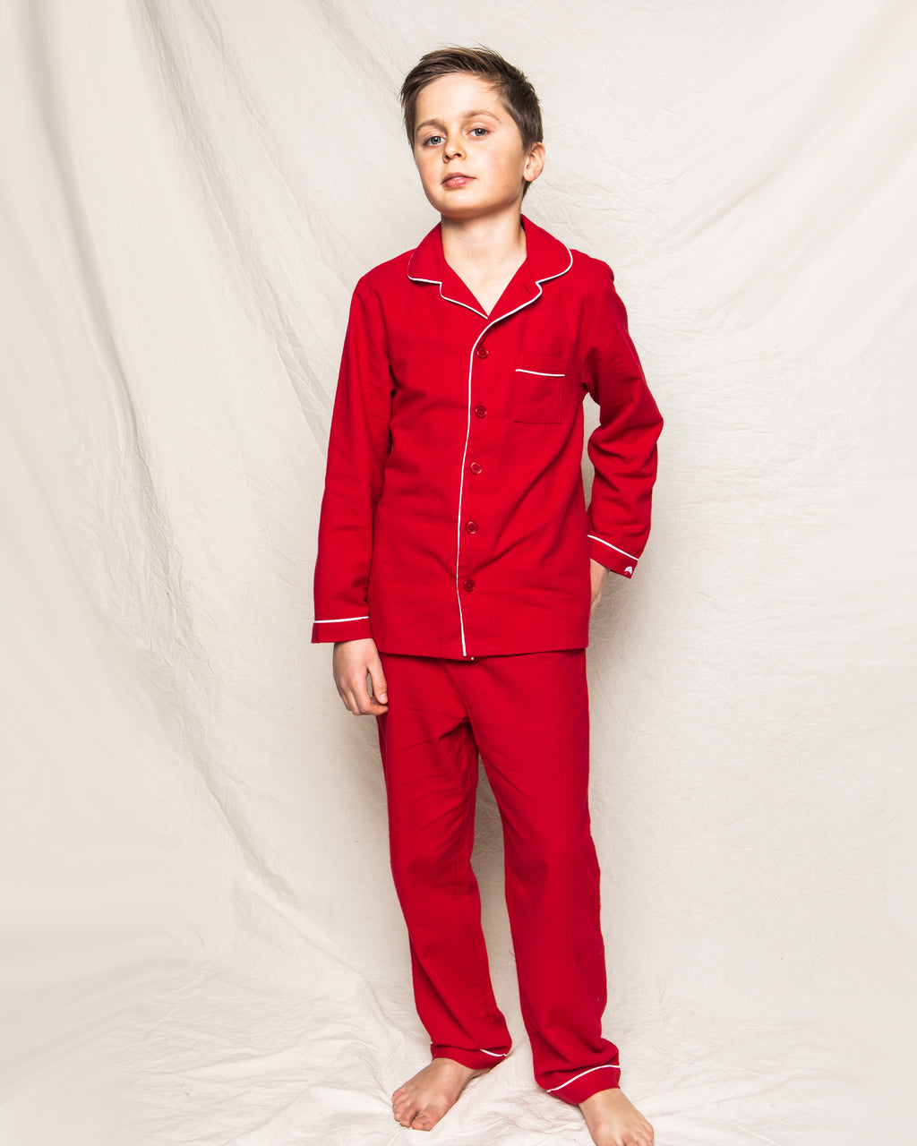 Children's Antique Red Ticking Pajama Set