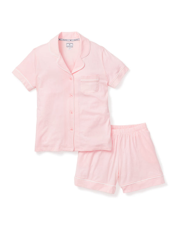 Women's Pima Pajama Short Set in Pink