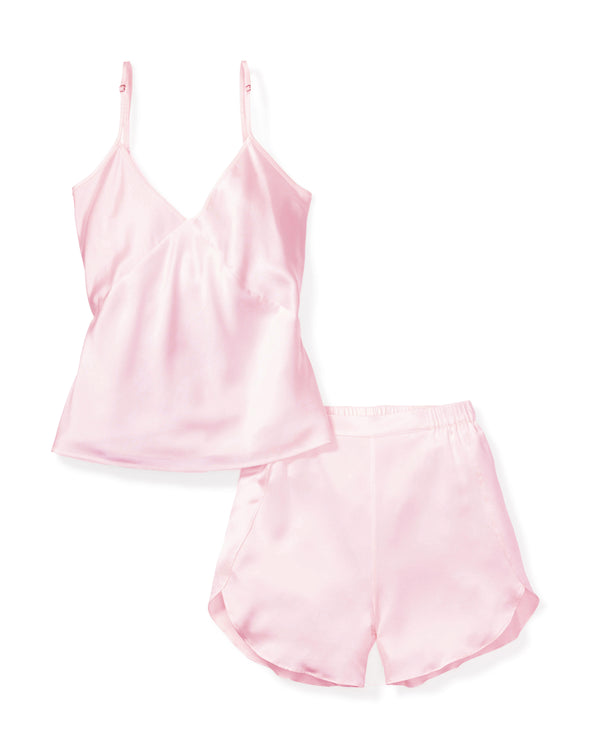 100% Mulberry Pink Silk Women's Luxe Short Set