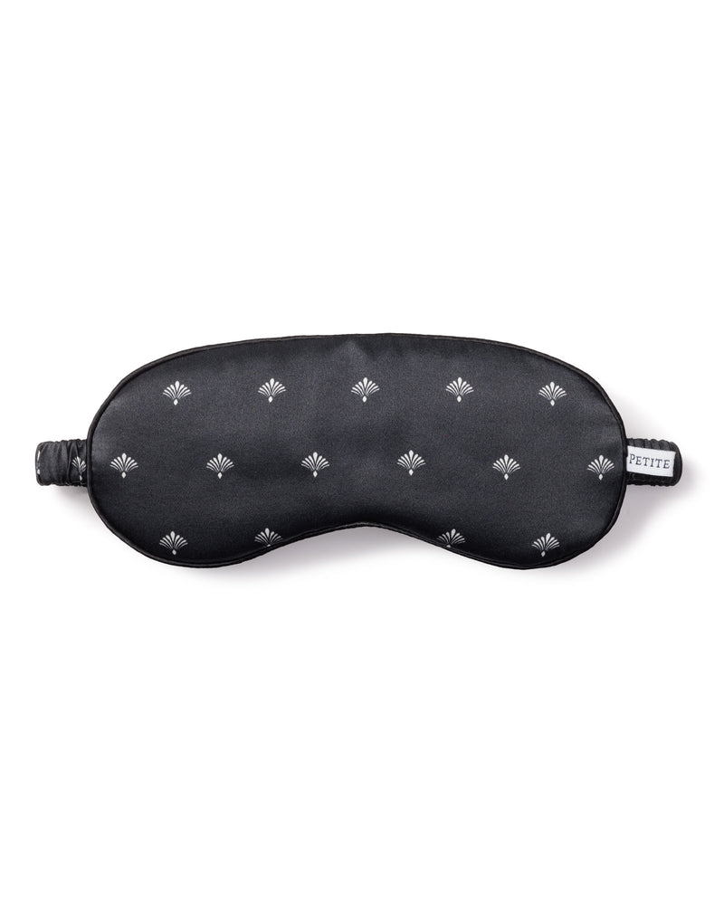 100% Mulberry Silk Art Nouveau Black Sleep Mask