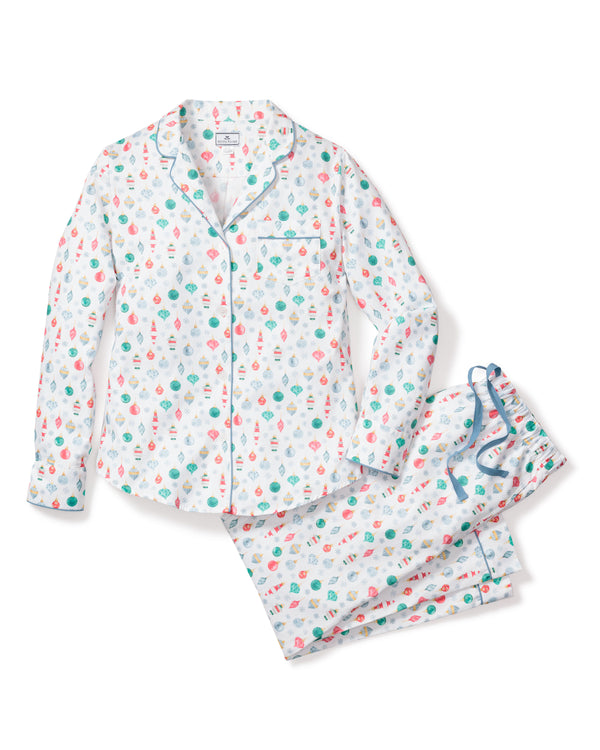 Women's Twill Pajama Set in Vintage Ornaments