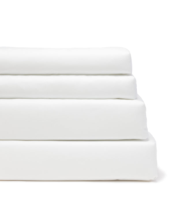 Signature Luxe Sateen White Bed Sheets