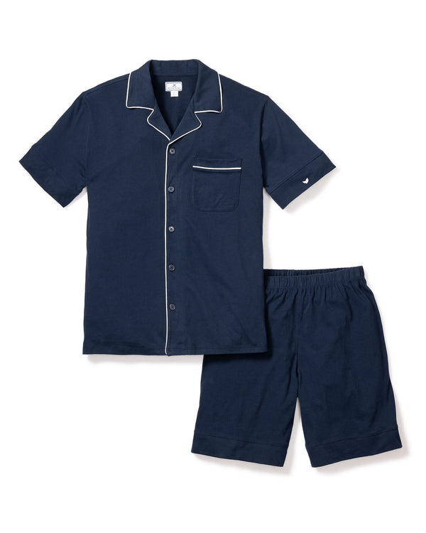 Pima Cotton Men's Navy Short Set