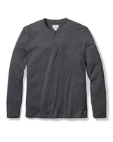 Pima Cotton Men's Dark Charcoal Heather Henley
