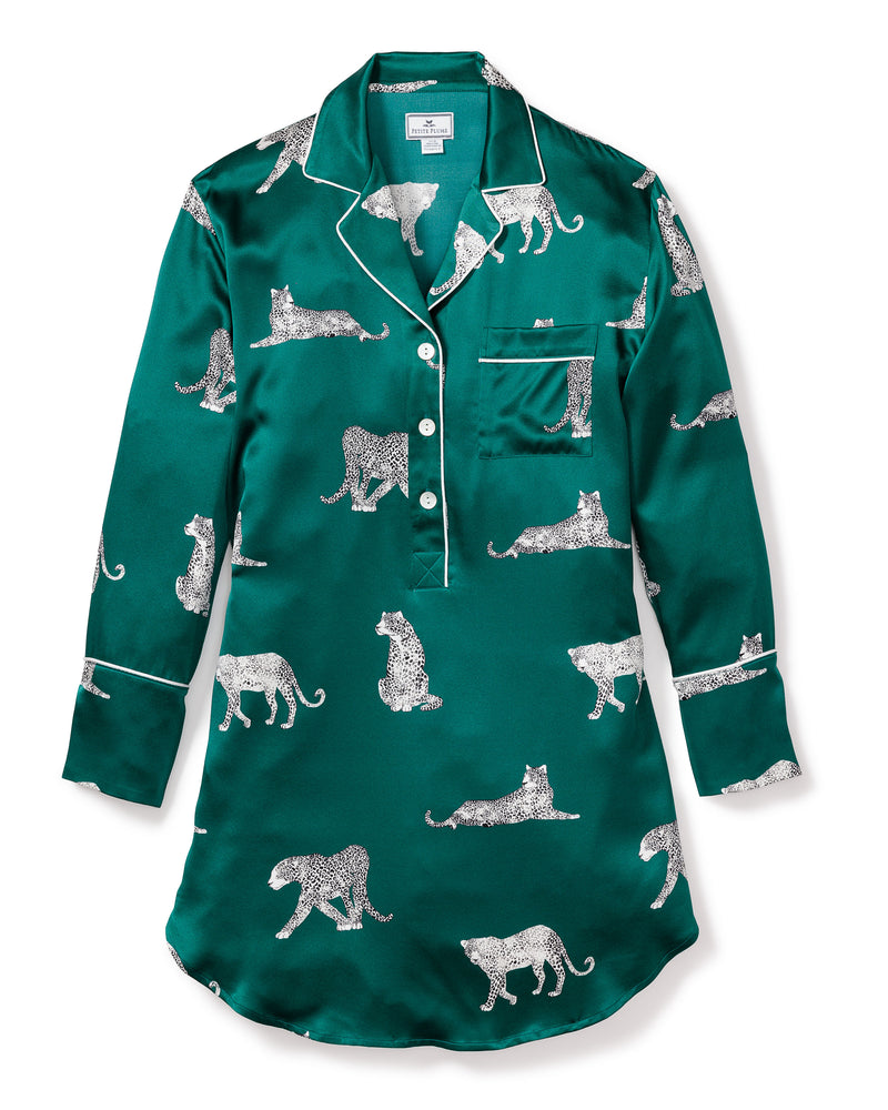 100% Mulberry Silk Panthère de Luxe Nightshirt