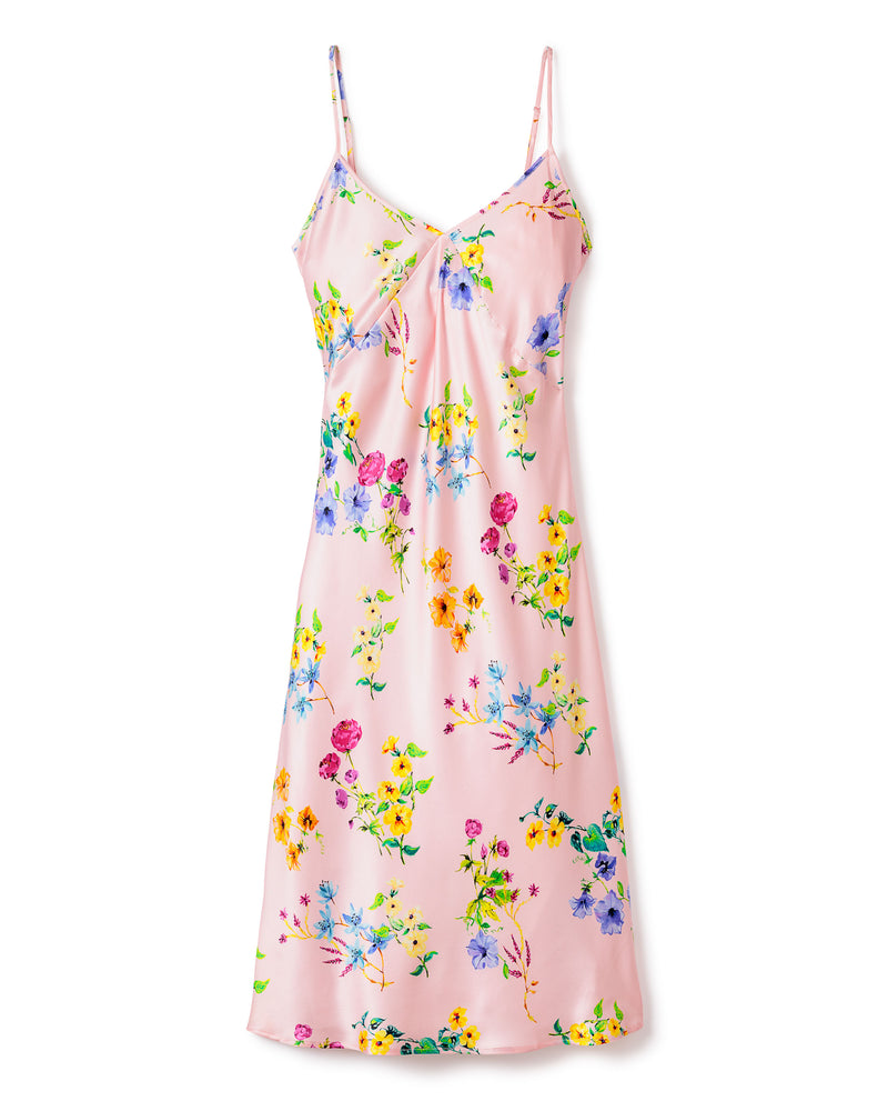 Women s Mulberry Silk Blush Nightgown Petite Plume