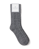 100% Cashmere Men's Socks in Dark Grey