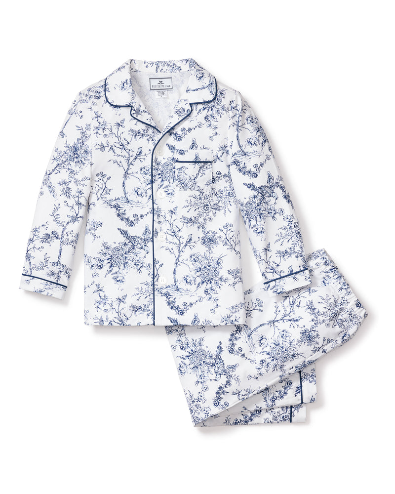Kid's Twill Pajama Set in Timeless Toile