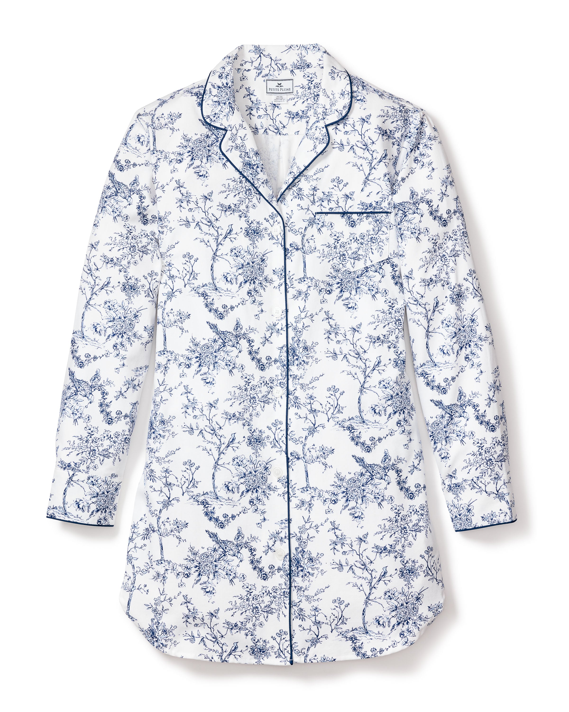 Women's Twill Nightshirt in Timeless Toile