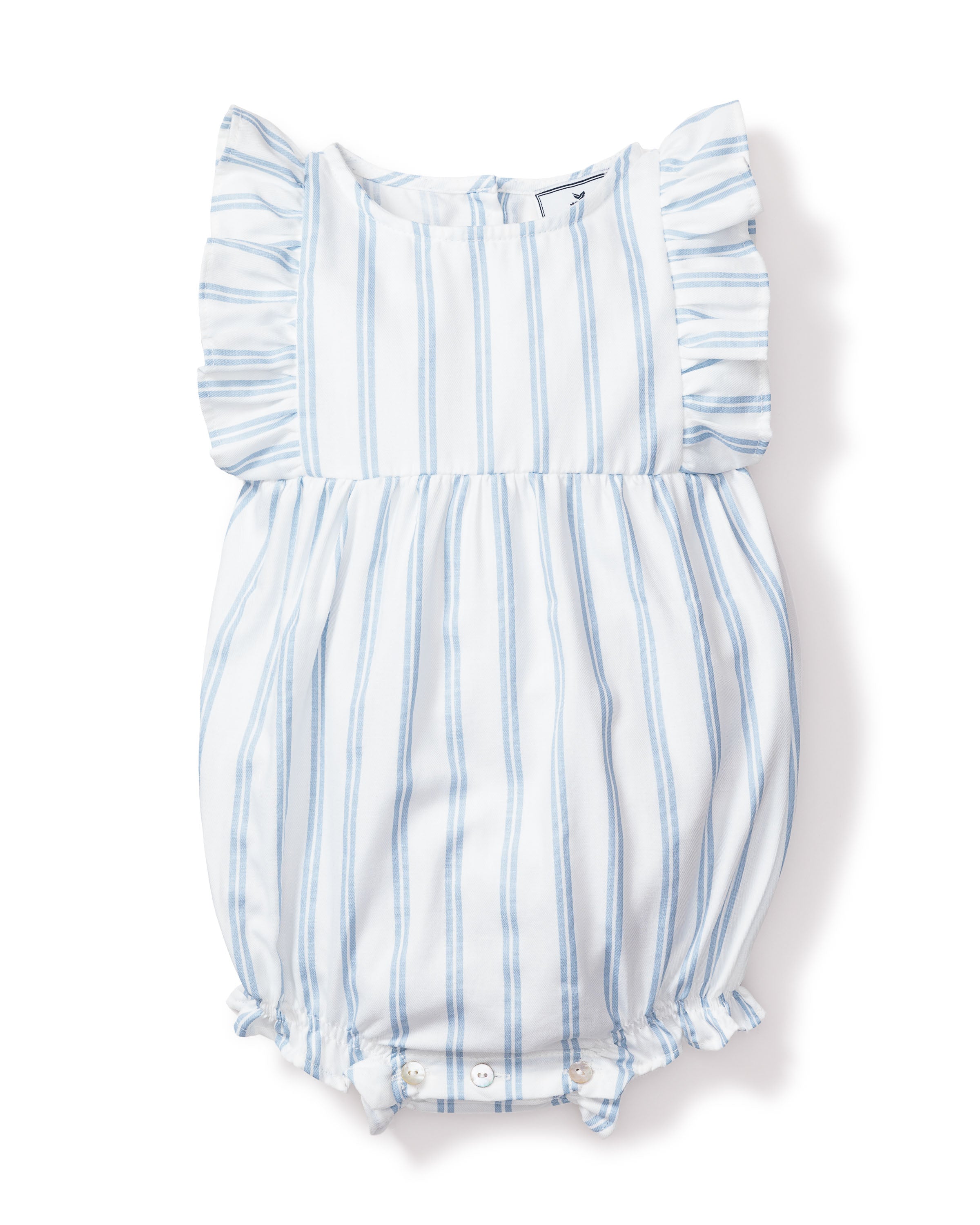 LA PERLA KIDS ruffled-detail short-sleeved romper - White