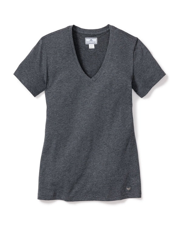 Women's Pima Dark Heather Grey Short Sleeve Top
