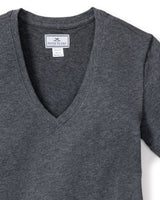 Women's Pima Dark Heather Grey Short Sleeve Top
