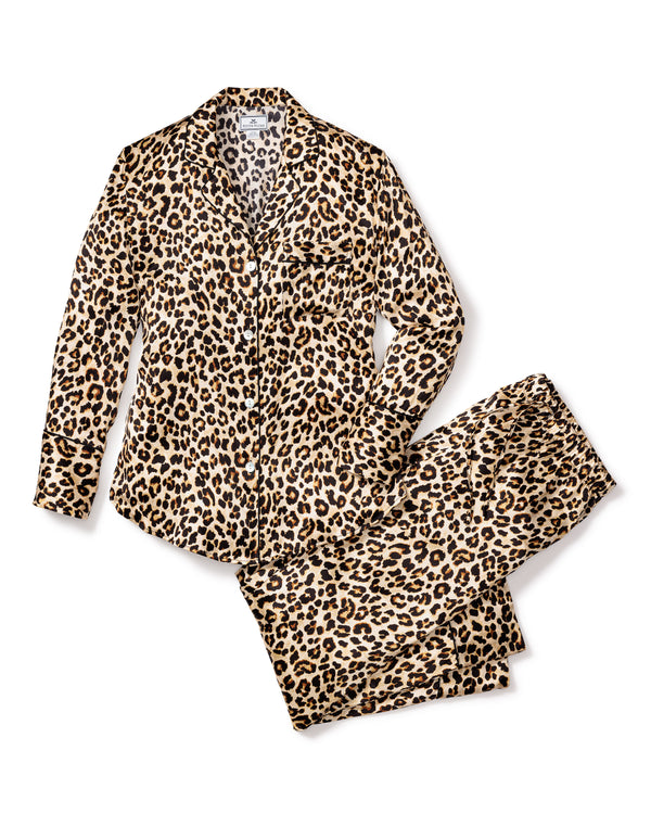 Veronica Beard x Petite Plume Women's Silk Pajama Set in Leopard