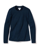 Women's Pima Navy Long Sleeve Top