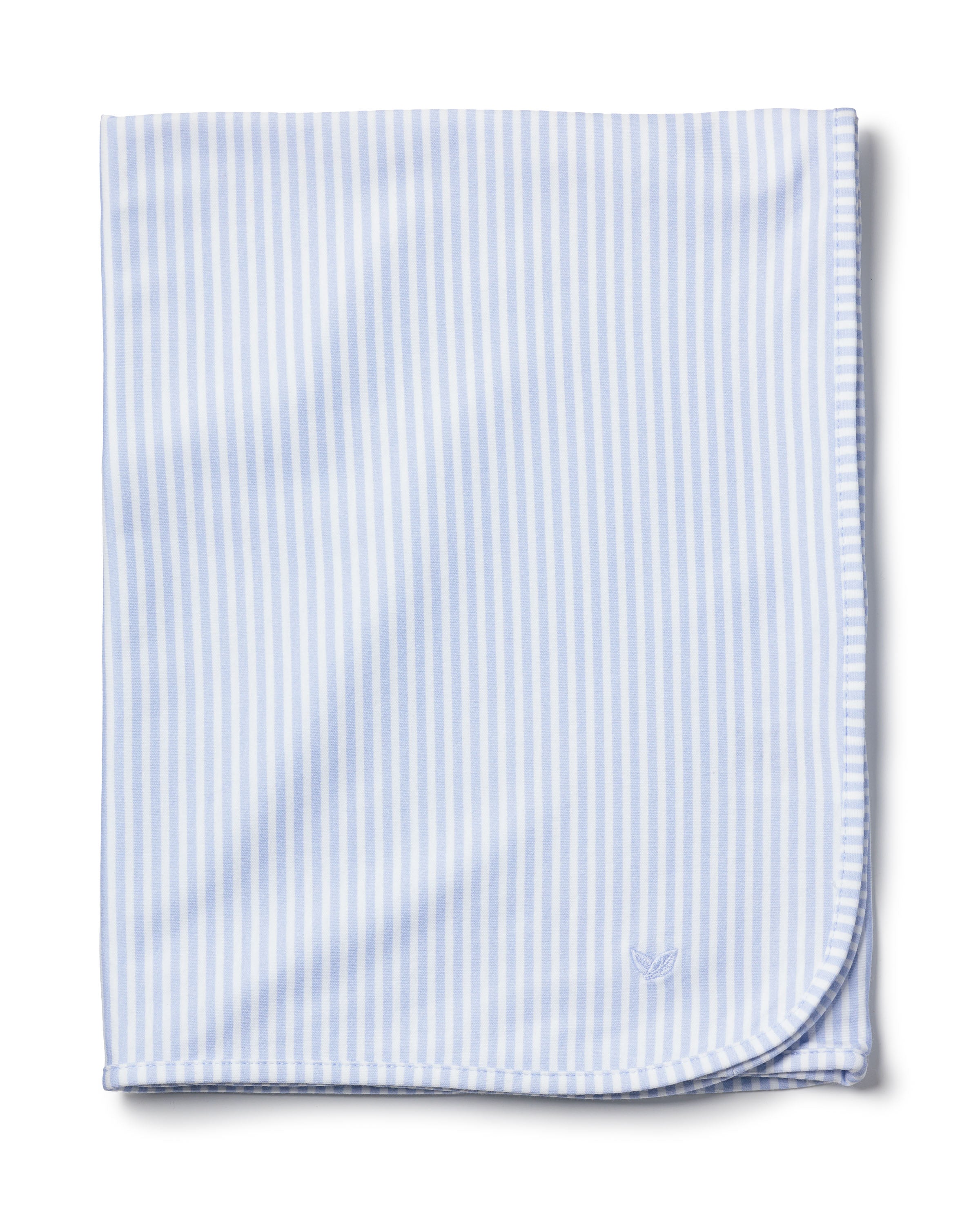 Pima Baby Blanket in Blue Stripes