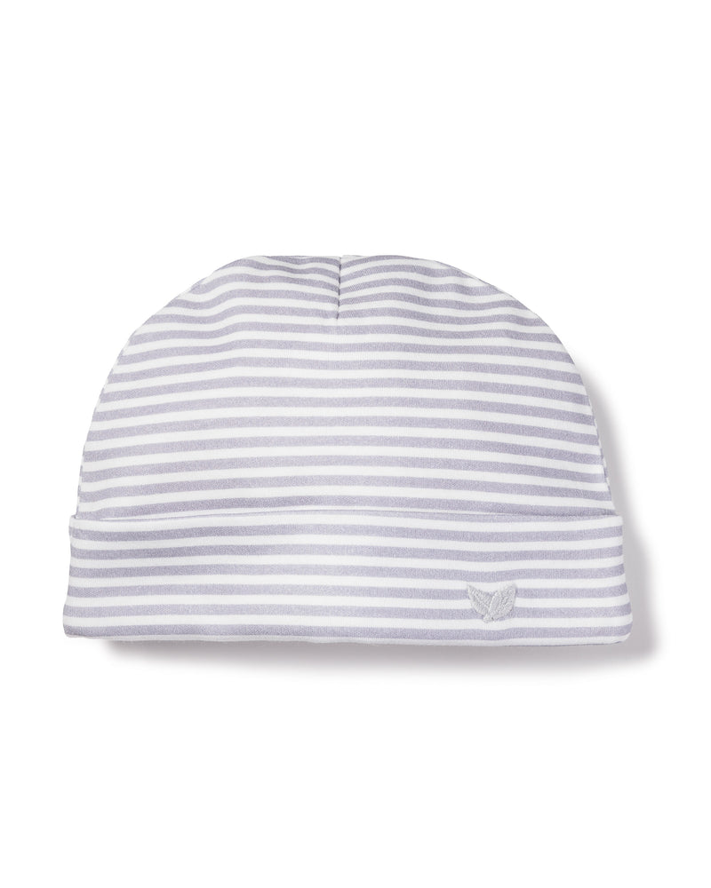 Baby's Pima Hat in Grey Stripes