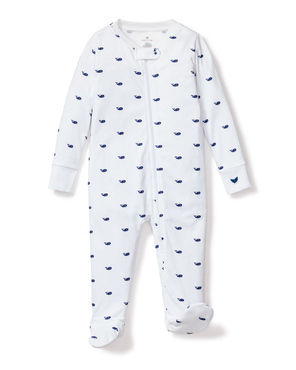 Baby's Pima Snug Fit Romper in Whales