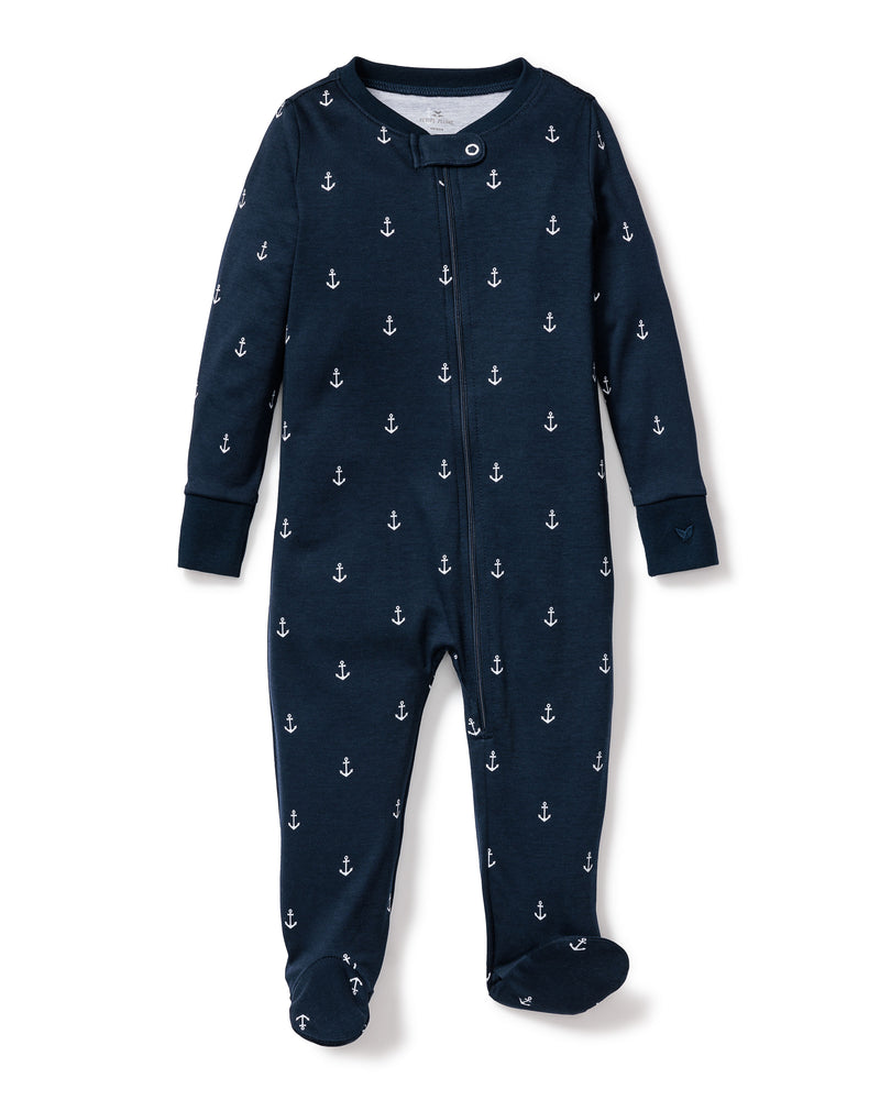 Baby's Pima Snug Fit Romper in Portsmouth Anchors