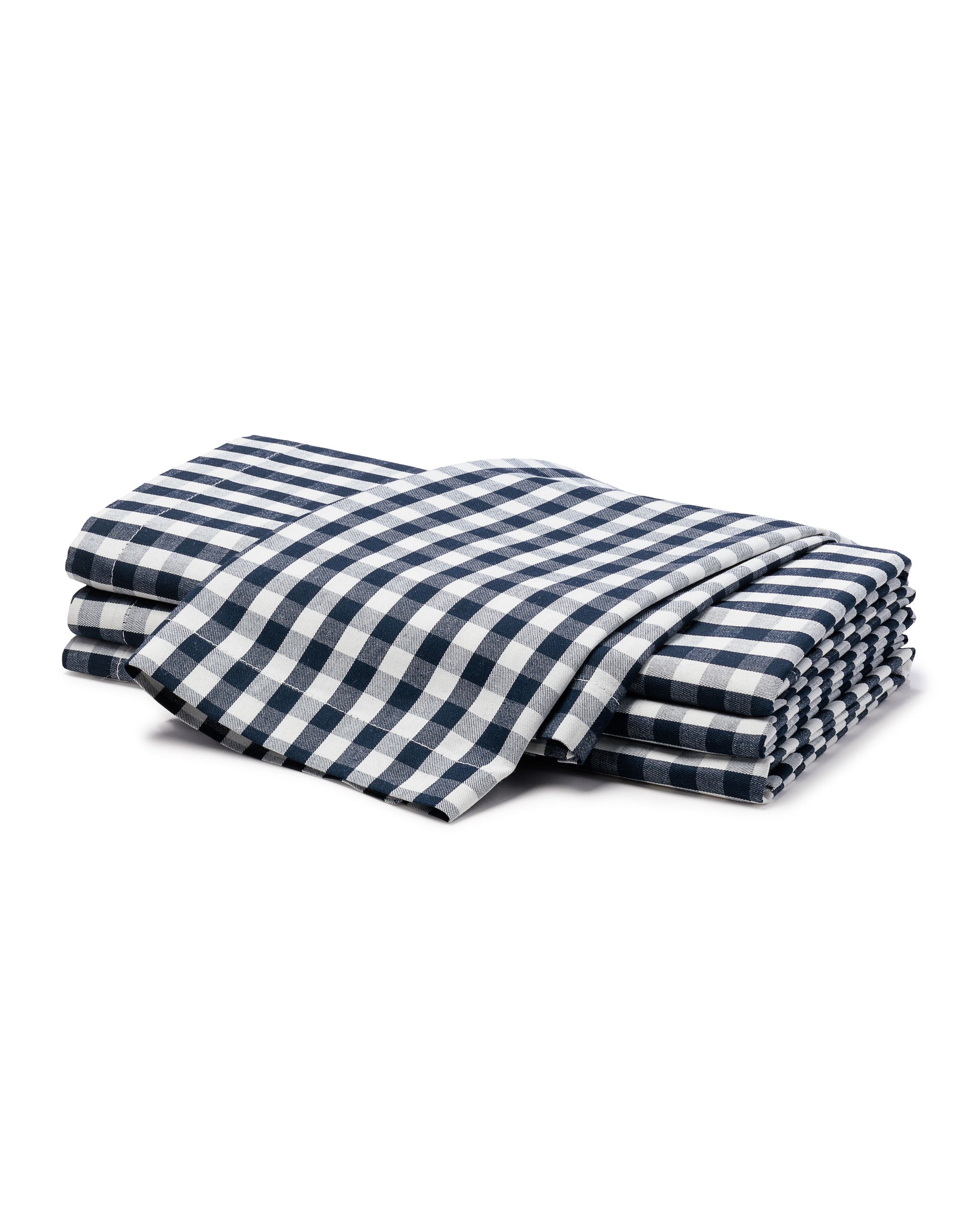 Signature Twill Napkins in Navy Gingham Set of 4