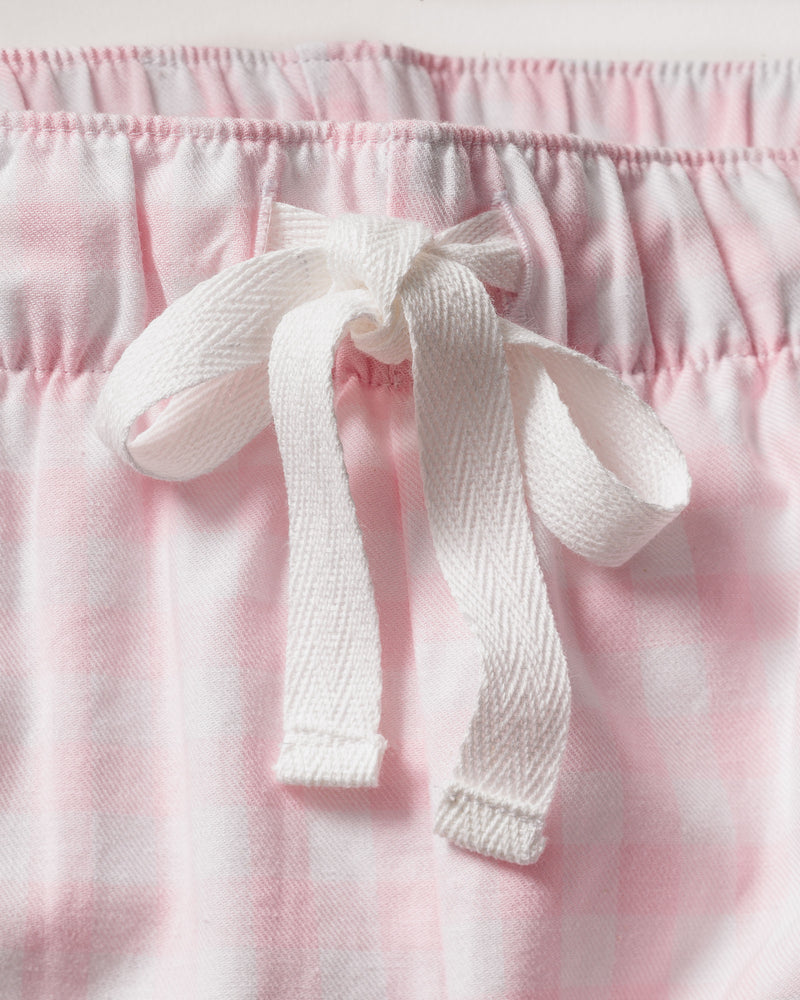 Women's Twill Pajama Pants in Pink Gingham