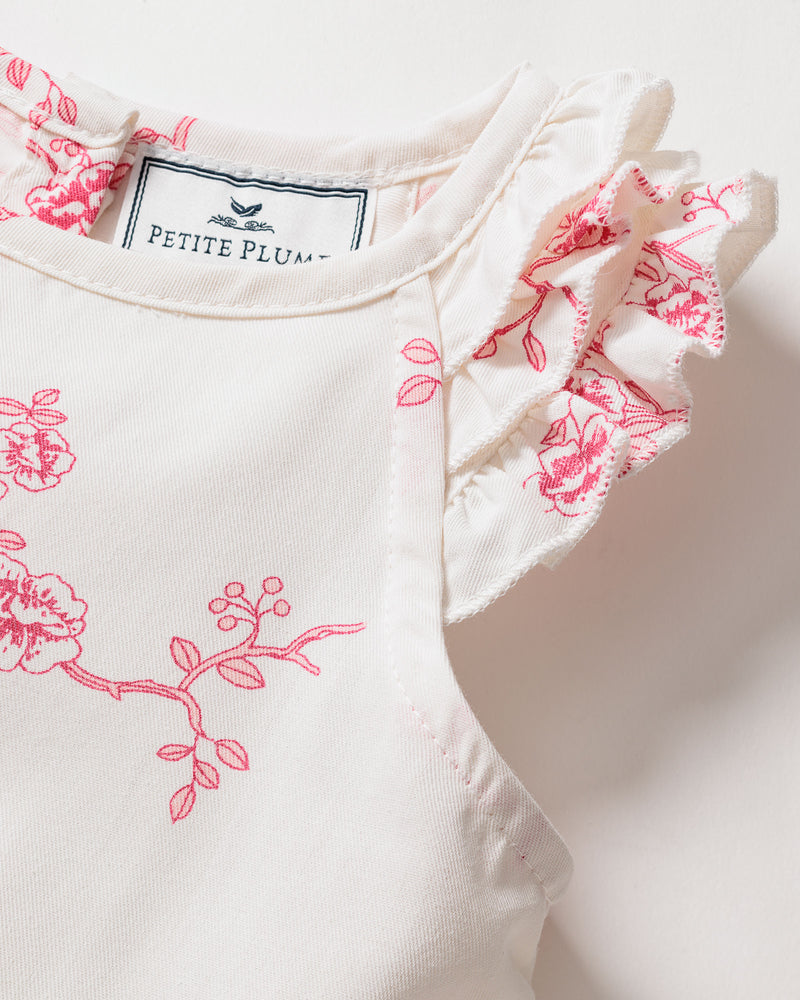 Girl's Twill Amelie Nightgown in English Rose Floral