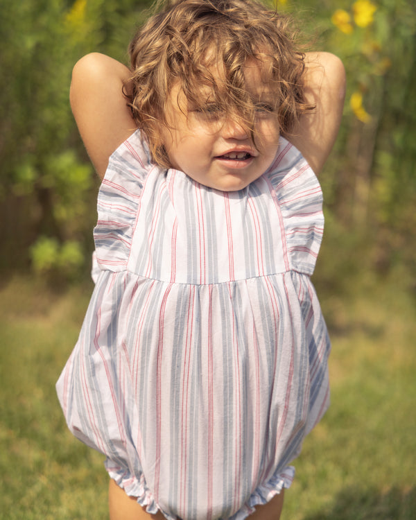 Petite Plume Twill Romper in Easter Frolic main image 1