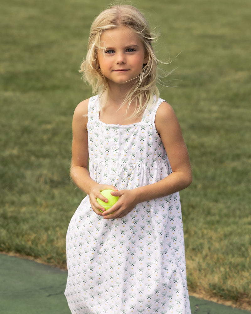 Girl's Twill Charlotte Nightgown in Match Point