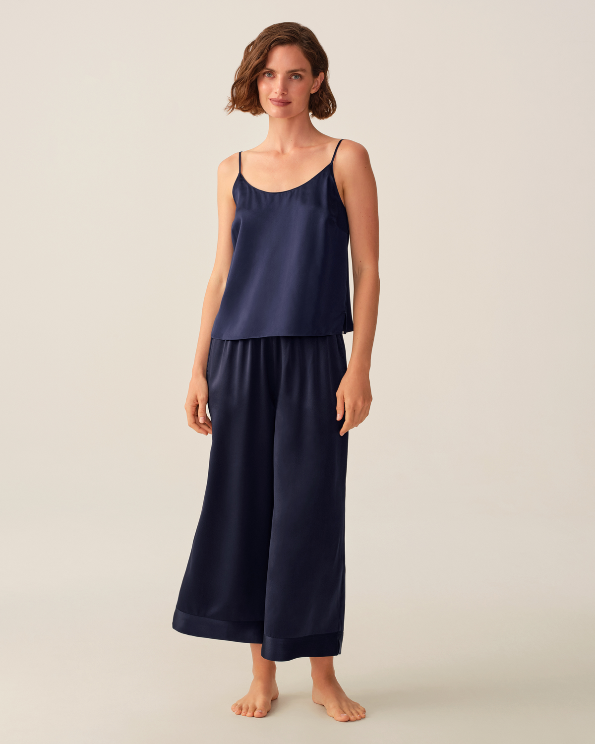Women's Silk Cami in Navy