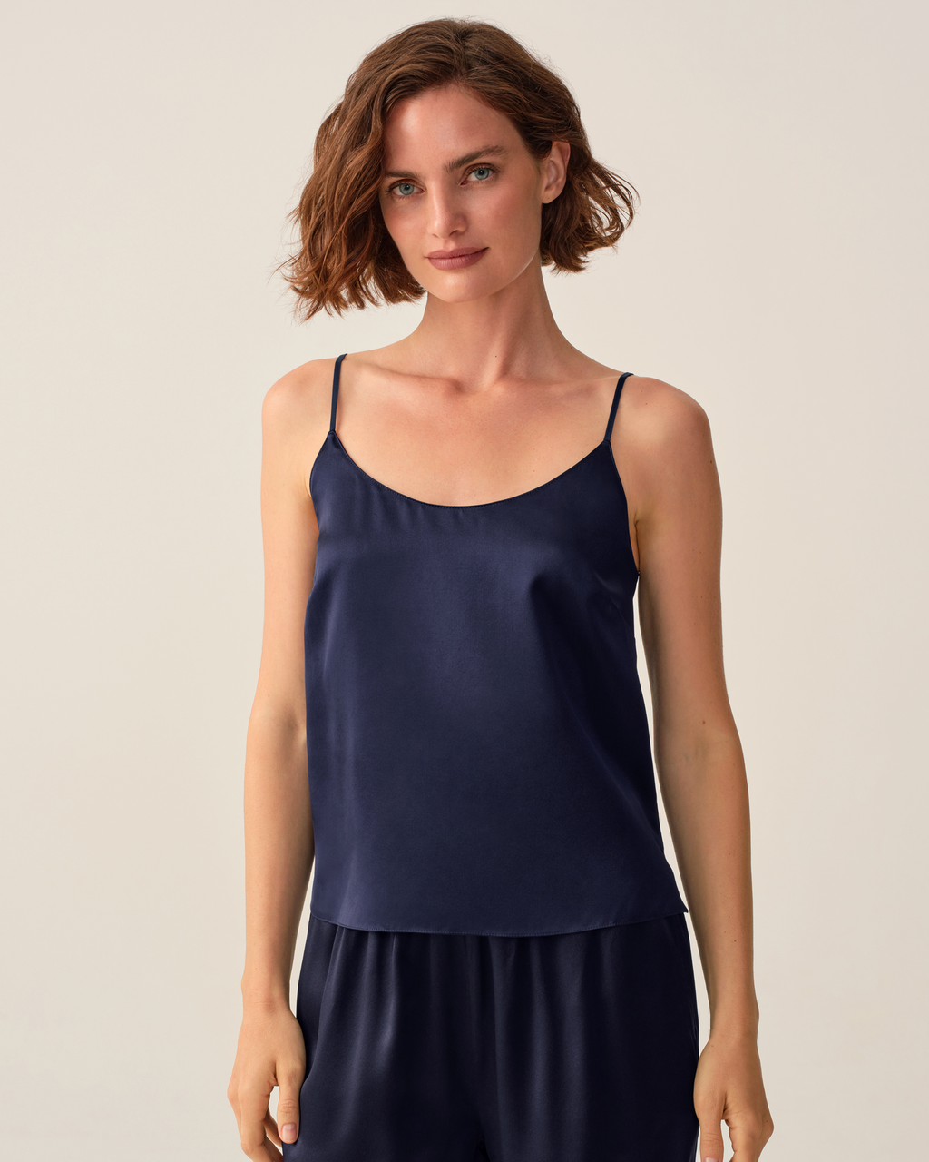 Women's Silk Cami in Navy
