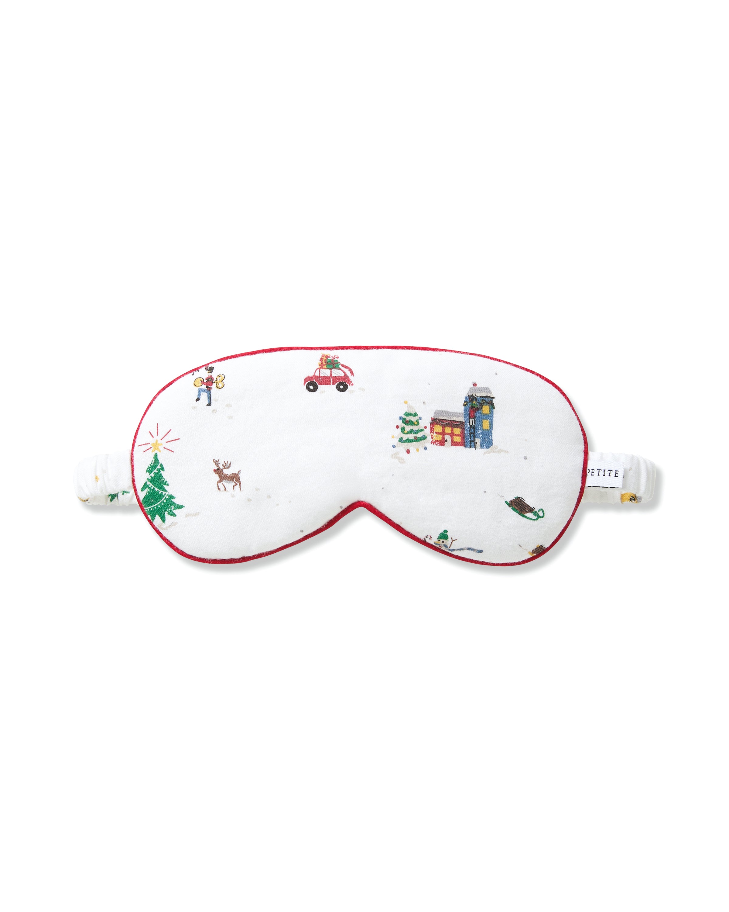 Adult's Twill Sleep Mask in Holiday Town
