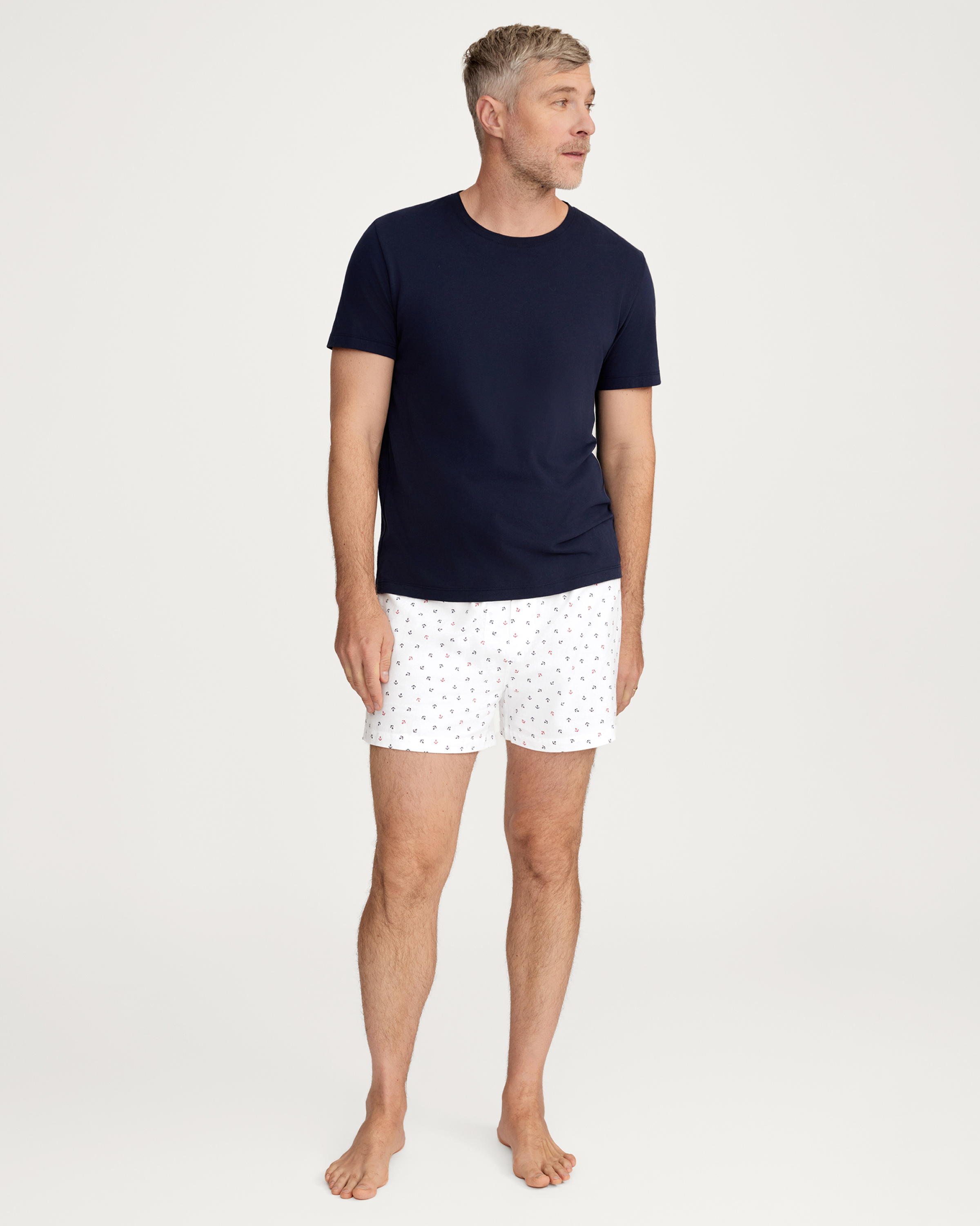 Men's Twill 3 Pack Boxers in Coastal Stripe, Anchors Away, and Navy