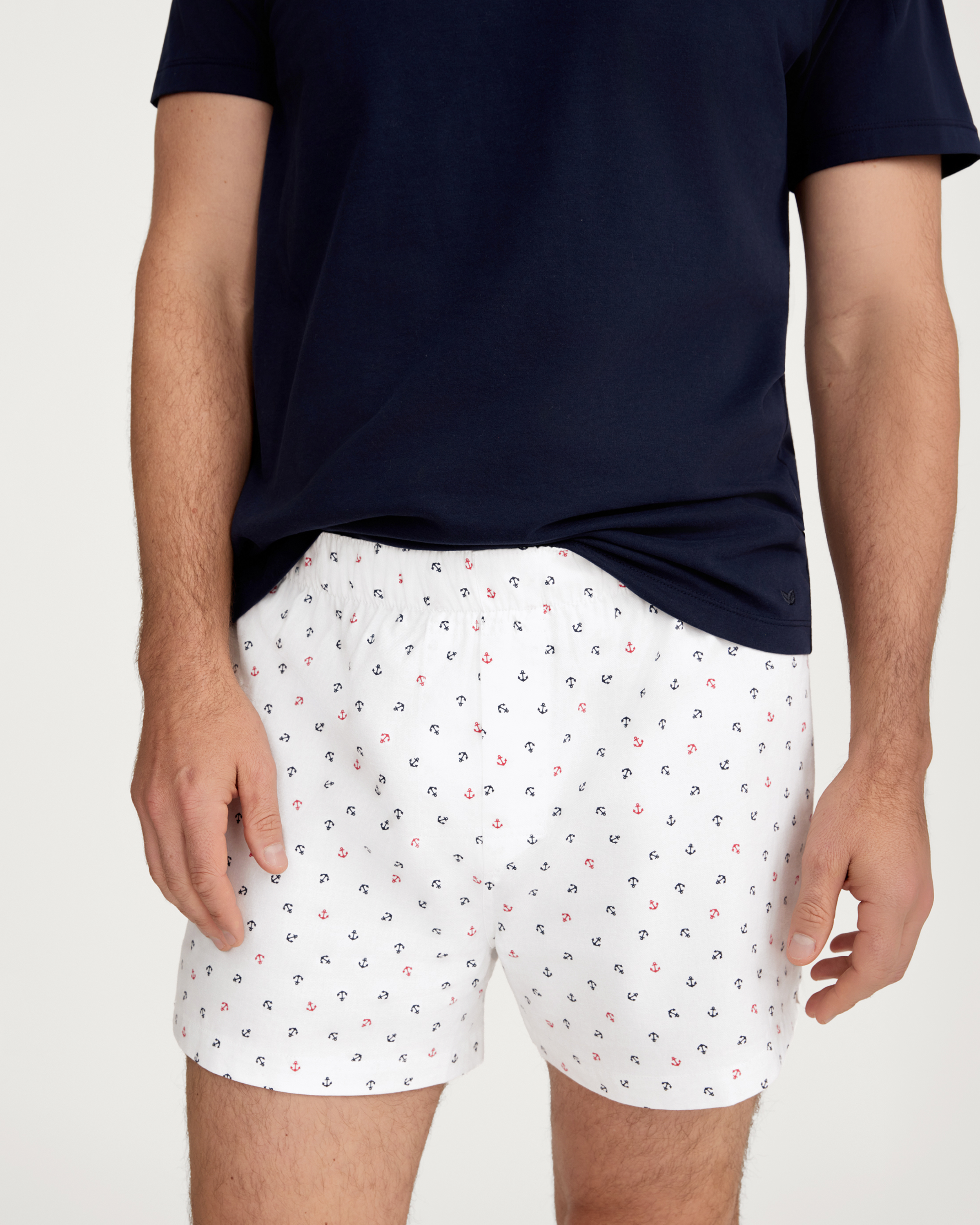 Men's Twill 3 Pack Boxers in Coastal Stripe, Anchors Away, and Navy