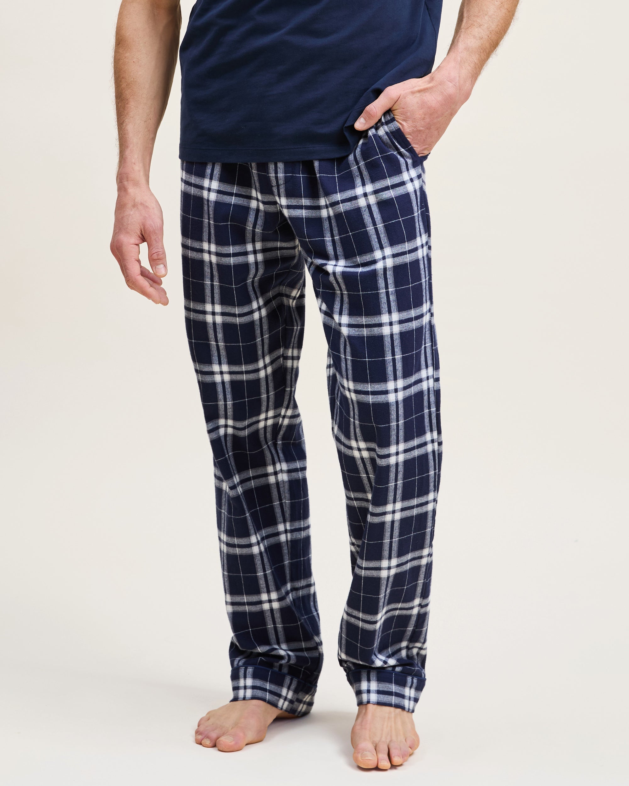 Men's Brushed Cotton Pajama Pant in Oxford Tartan