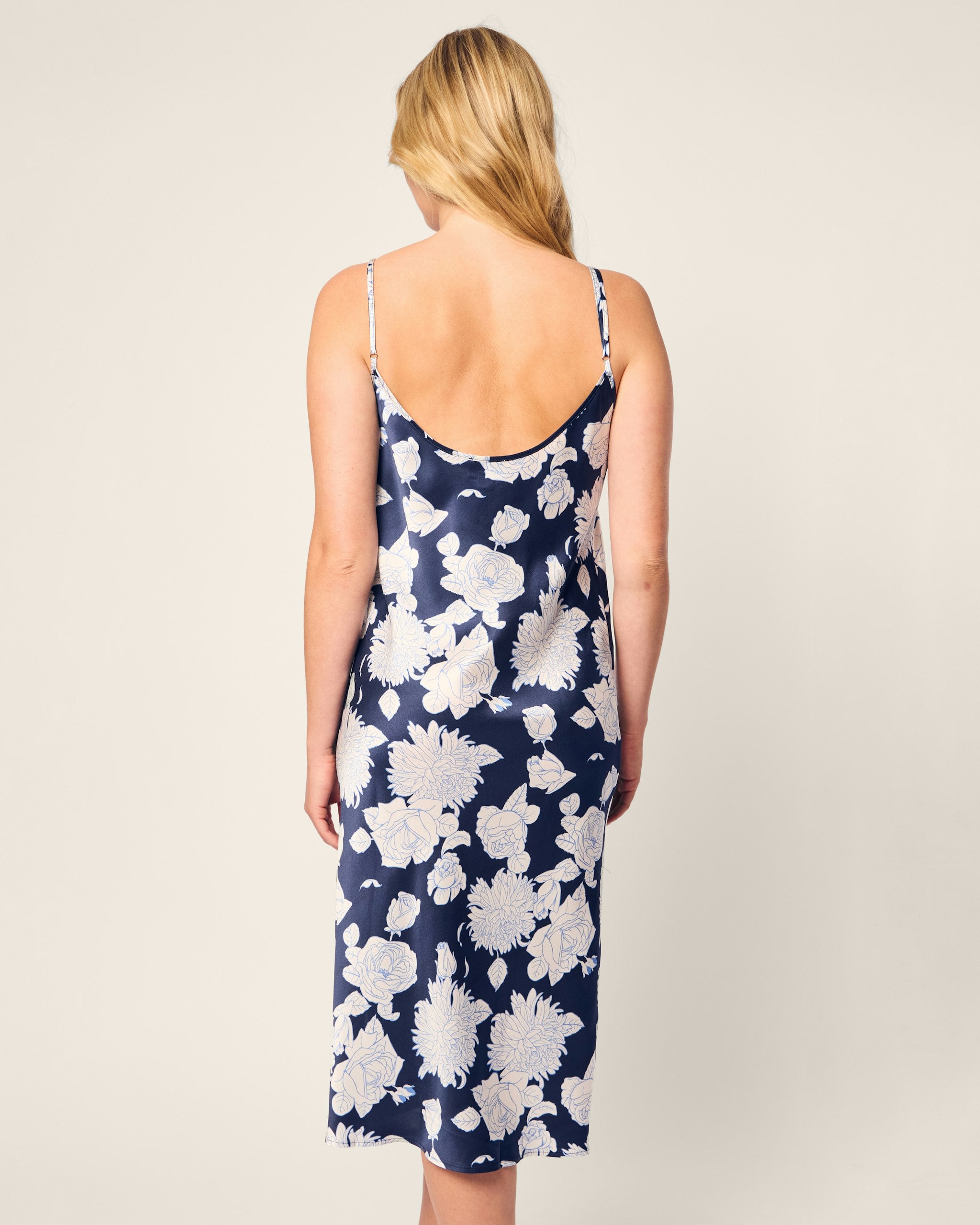 Women's Silk Cosette Nightgown in Midnight Blooms in Midnight Blooms#Color_Midnight Blooms