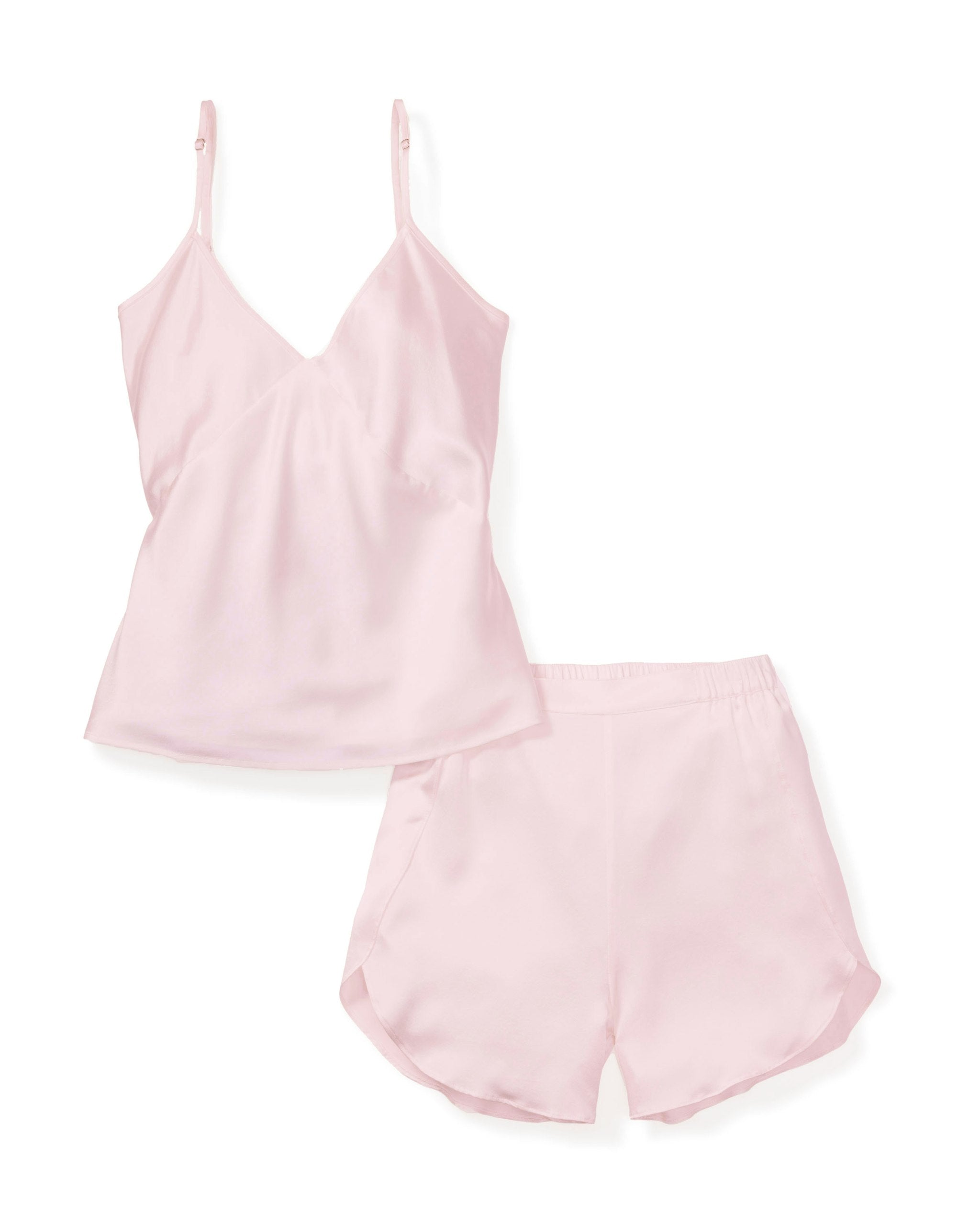 Women's Silk Cami Short Set in Pink in Pink#Color_Pink