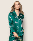 Petite Plume Silk Pajama Set :: Merlot Panthère