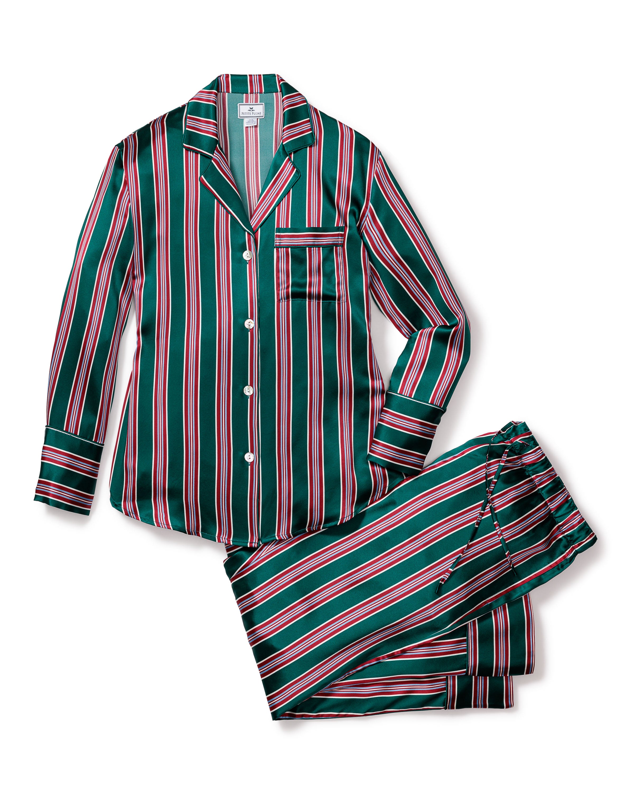Women s Silk Pajama Set in Lancaster Stripe