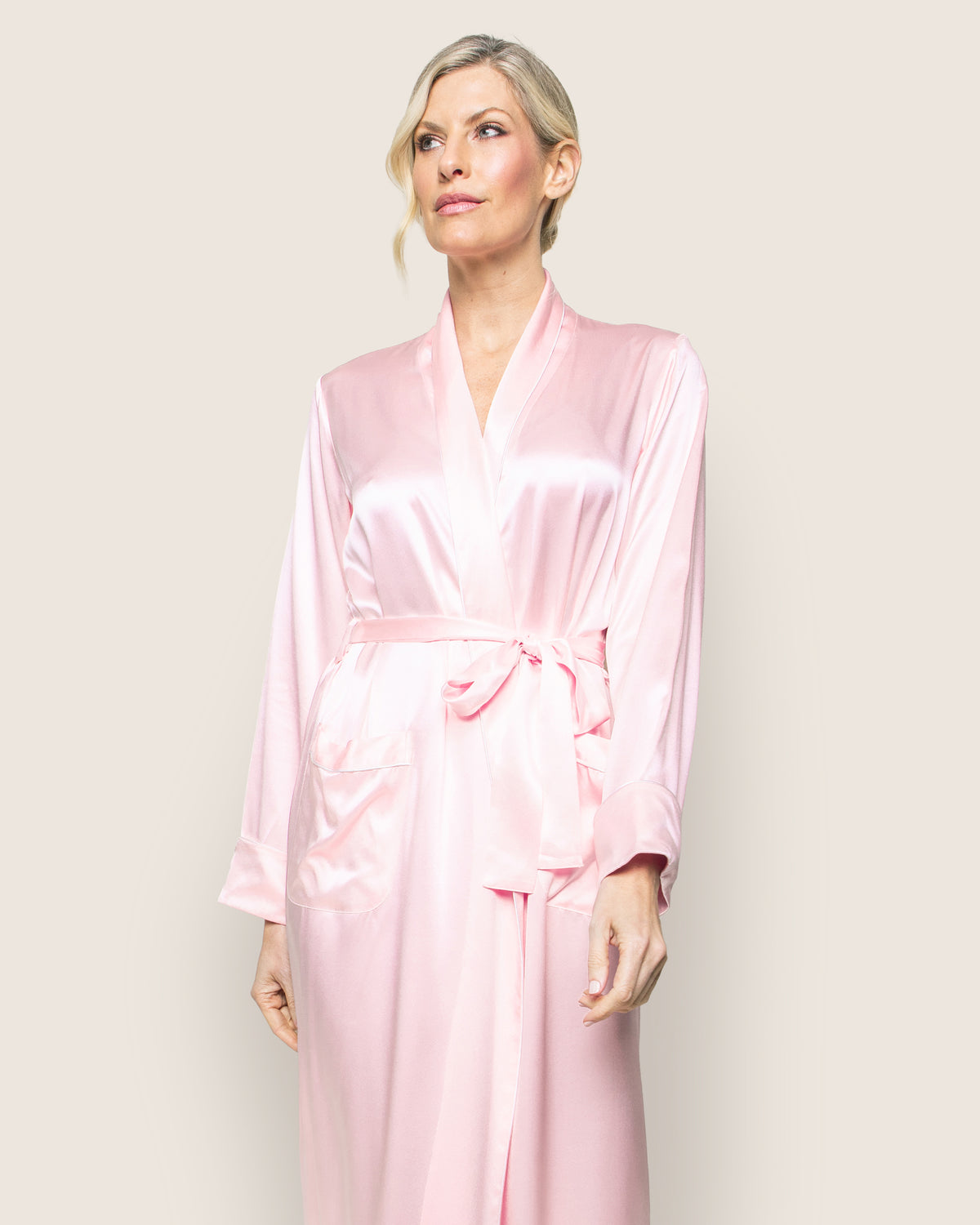 Typical Pink Robe Women's Silk Long Robe in Pink
