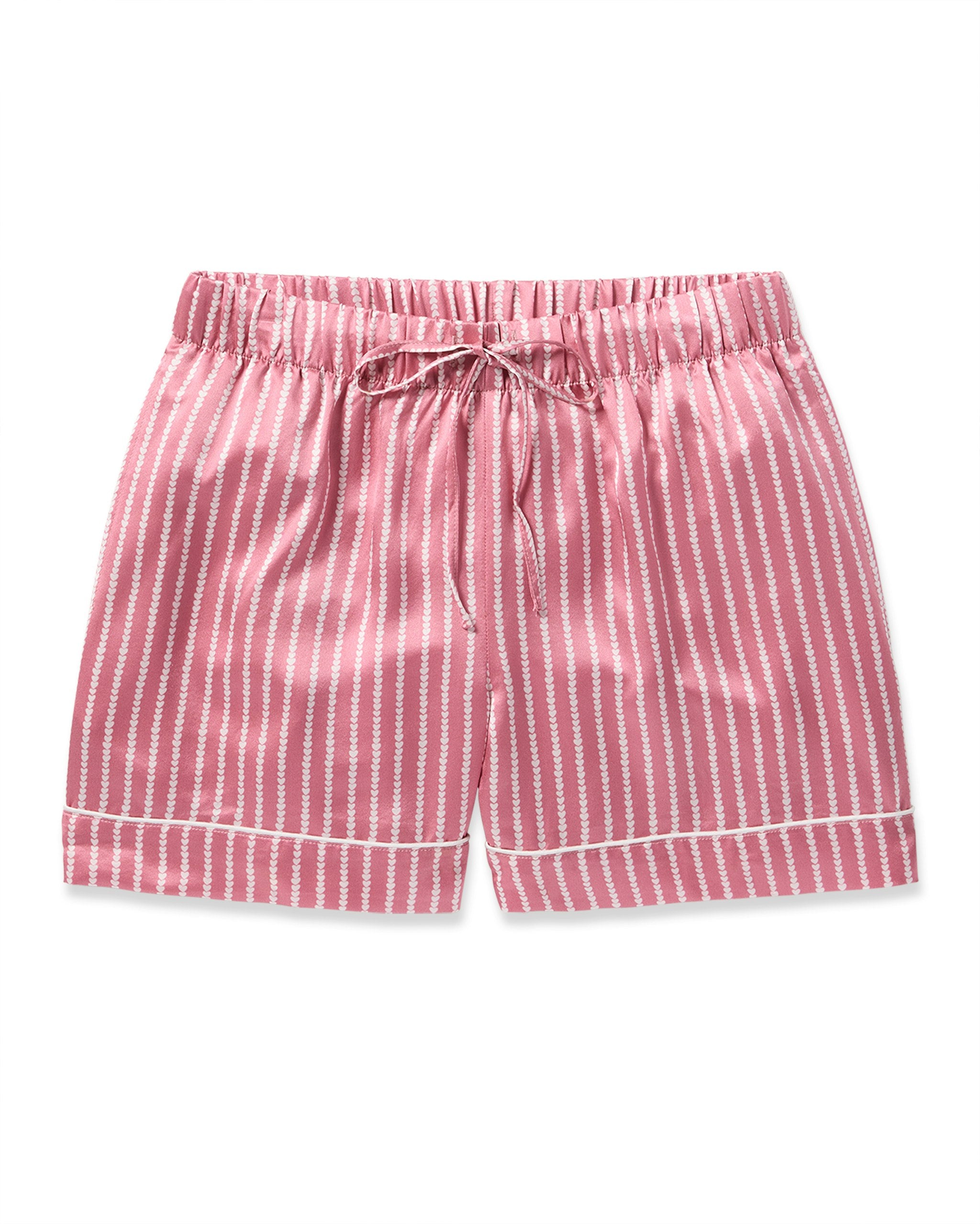 Women's Silk Shorts in Love Lines (Copy) in Love Lines#Color_Love Lines