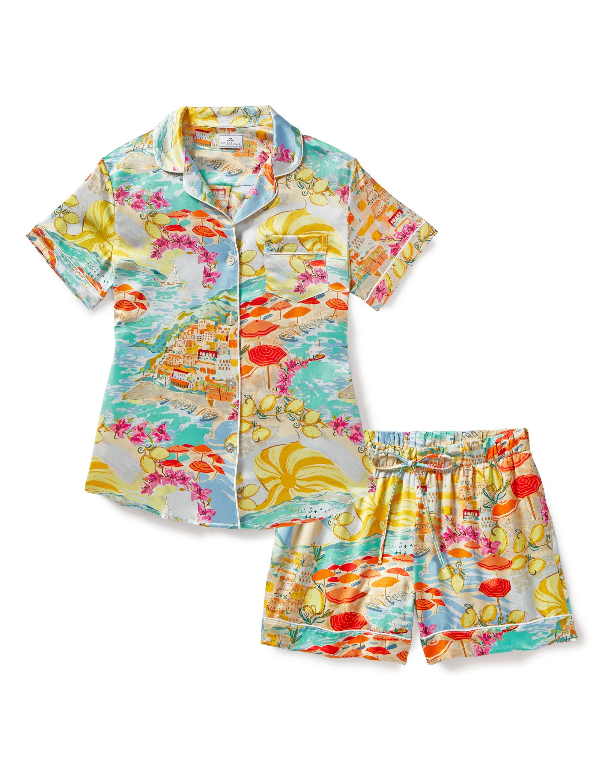 Women's Silk Classic Short Set in La Dolce Vita in La Dolce Vita#Color_La Dolce Vita