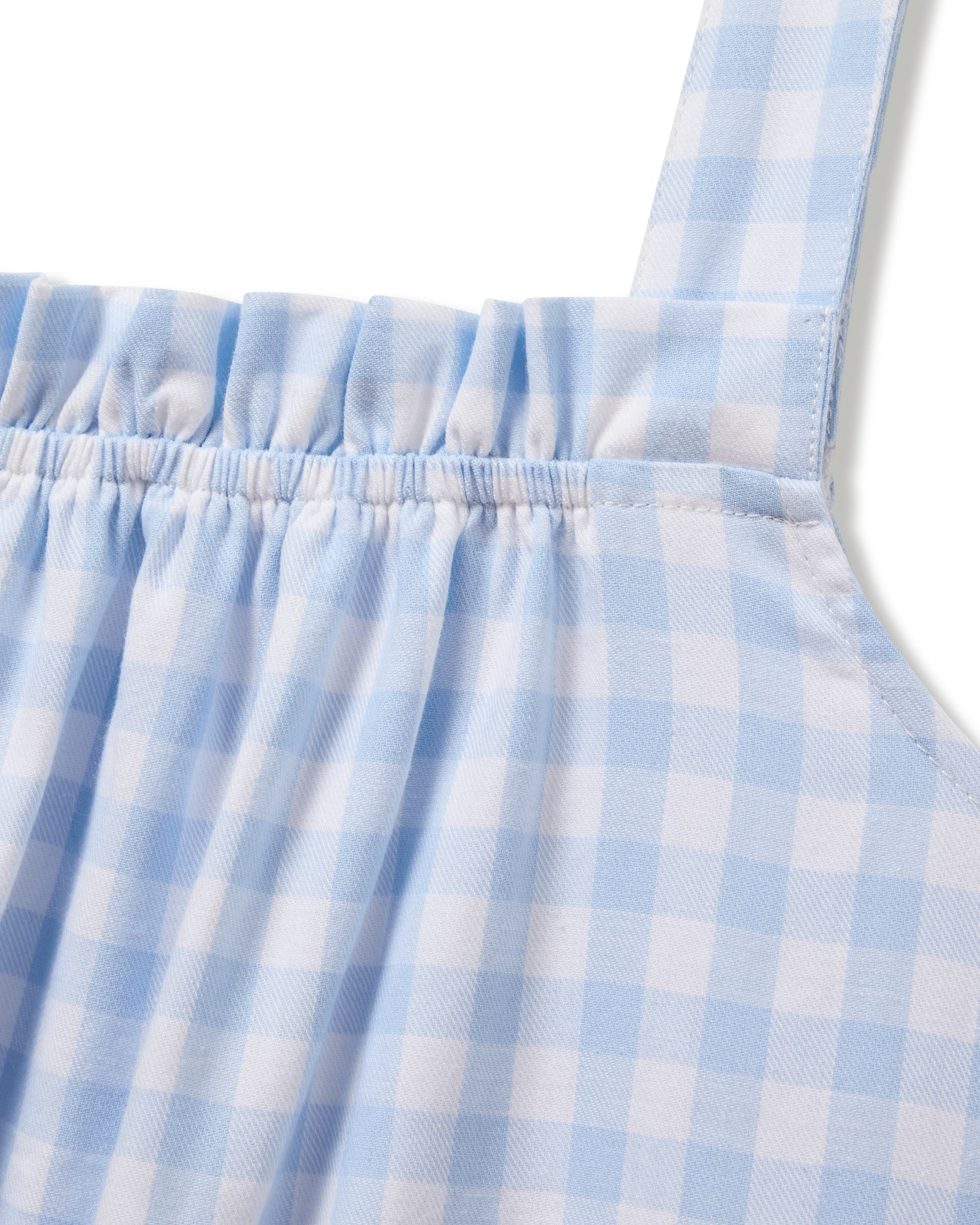 Women's Twill Annabelle Nightgown in Pink Gingham in Light Blue Gingham#Color_Light Blue Gingham